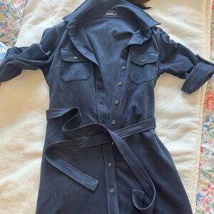 J. McLaughlin Navy Long Sleeve Dress